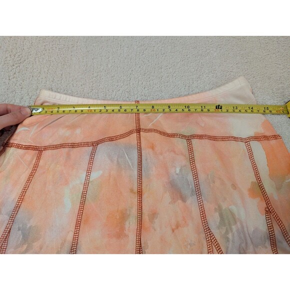 One World Maxi Women's Boho Orange Watercolor Multicolor Lined Skirt Size S - Picture 6 of 9